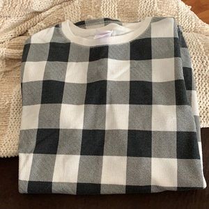 Stripped long sleeve pj shirt.